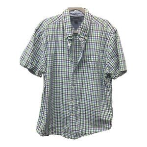 Men’s Tommy Hilfiger Blue & Green Check Casual Weekend Shirt Size XL